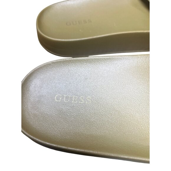 Guess Womens Sequin Slides Sandals Size 7 Gold Slip-On - Picture 2 of 4